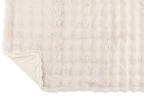 J-Line plaid Wave - polyester - wit - 180 x 130 cm