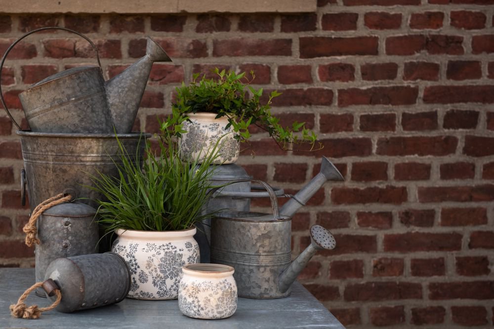 Decoratie Gieter 40x14x25 cm Grijs Metaal Plantengieter