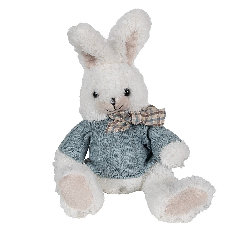 Knuffel Konijn 22x24x24 cm Wit Pluche