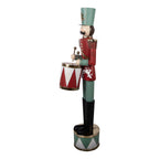 Kerstdecoratie Beeld Notenkraker 33x33x121 cm Rood Metaal