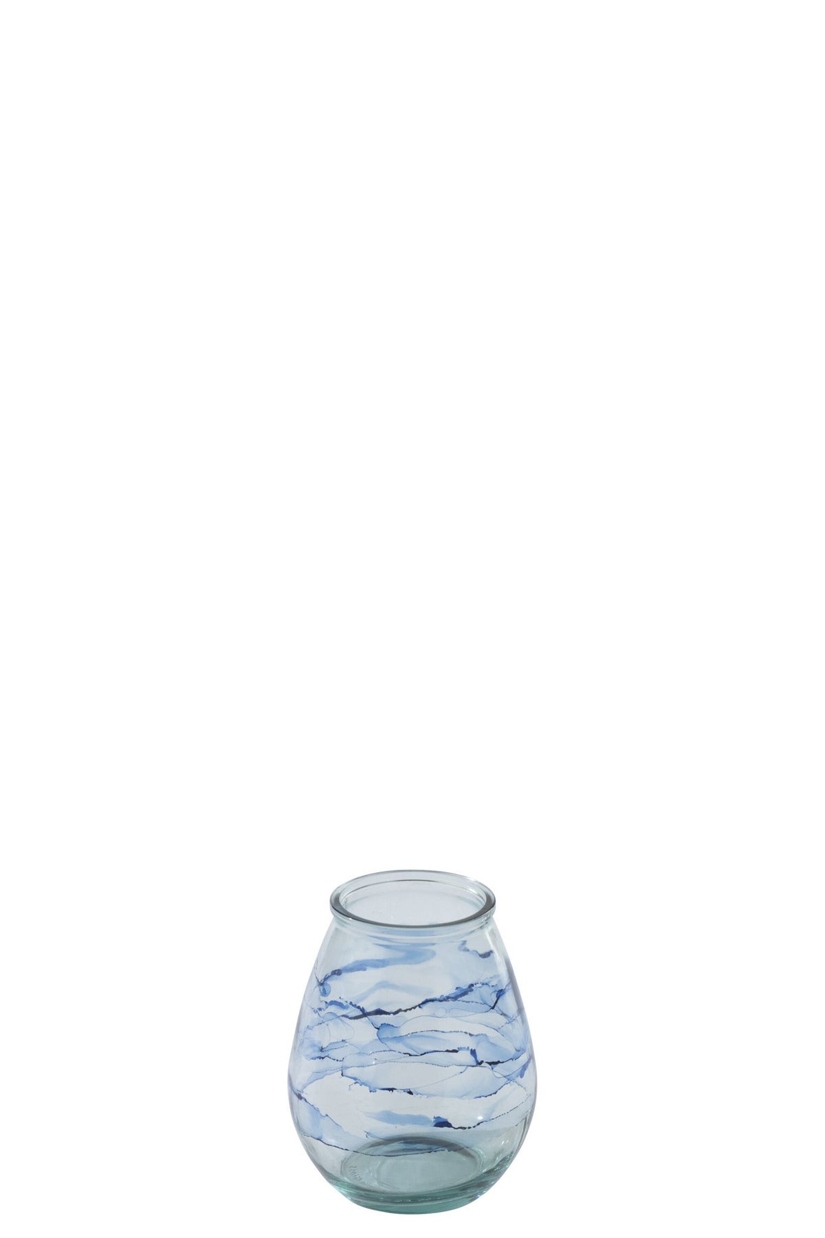 J-Line windlicht Golf - glas - blauw