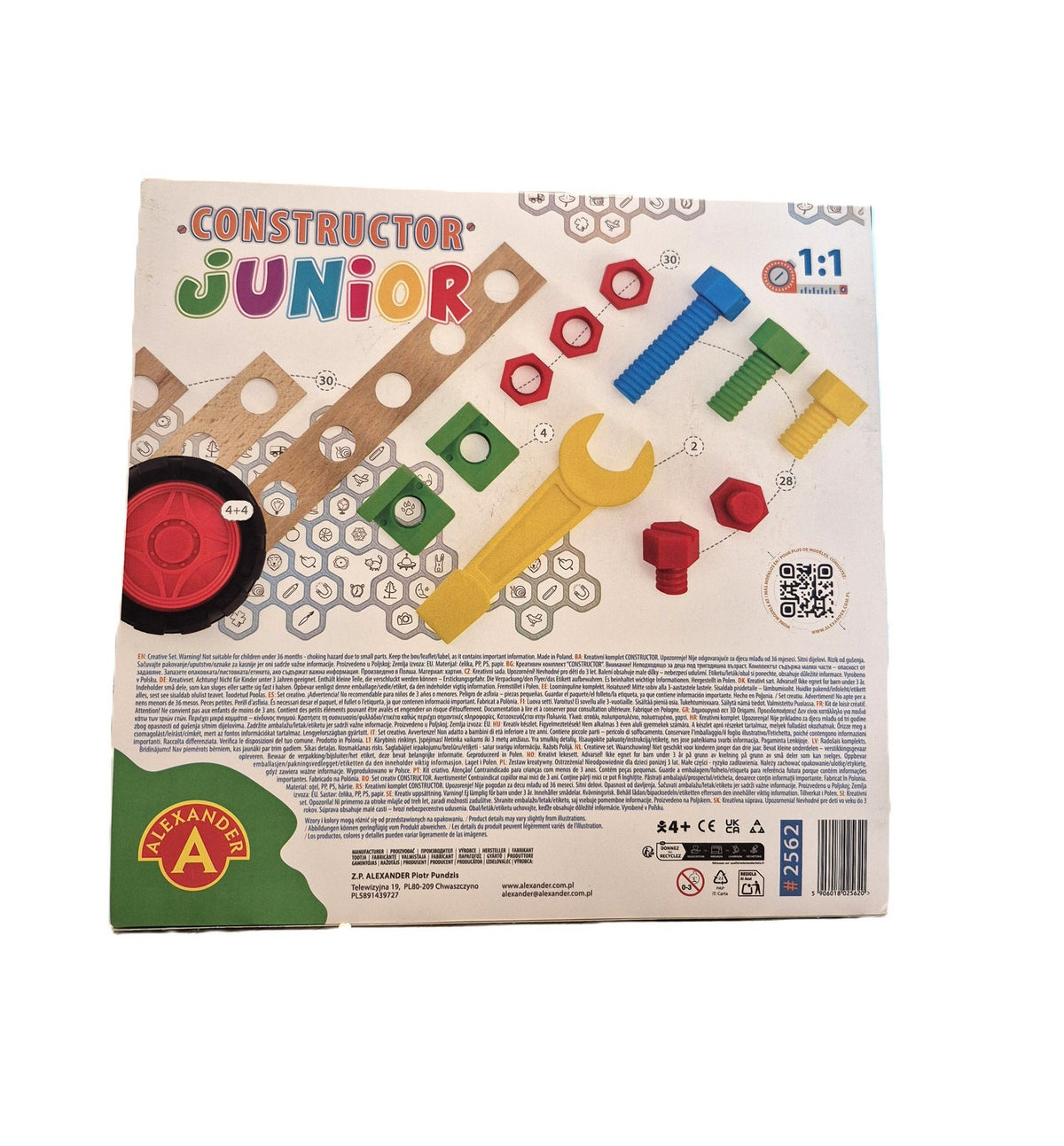 Constructieset Constructor Junior van hout- 100 onderdelen