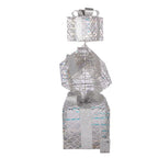 Kerstdecoratie met LED-verlichting Cadeau 25x25x97 cm / 3xAA Zilverkleurig Metaal