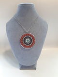 Mandala ketting rode Jaspis
