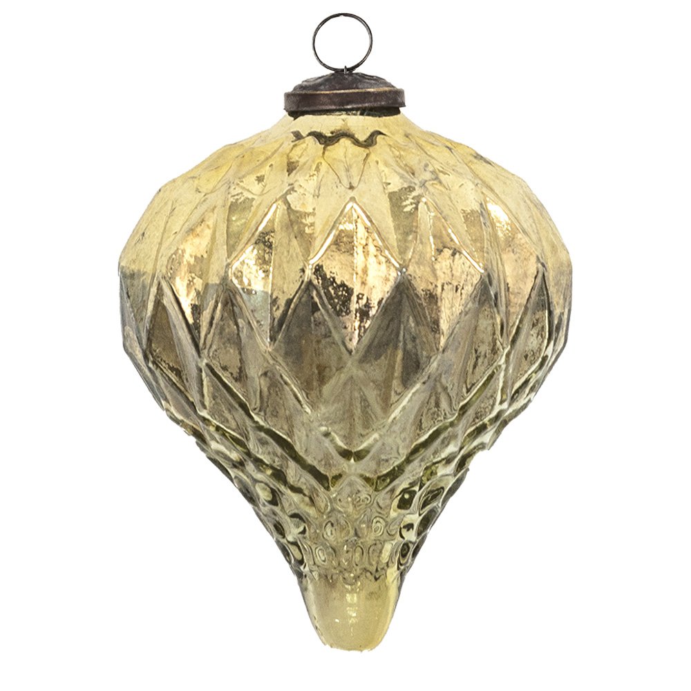 Kerstbal Ø 13 cm Goudkleeurig Glas Kerstdecoratie