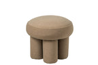 J-Line Poef met poten - multiplex/stof - beige - small