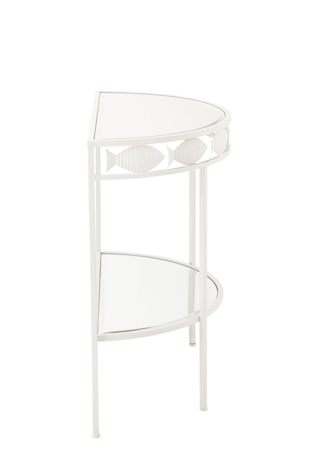 J-Line console Vis - ijzer - wit