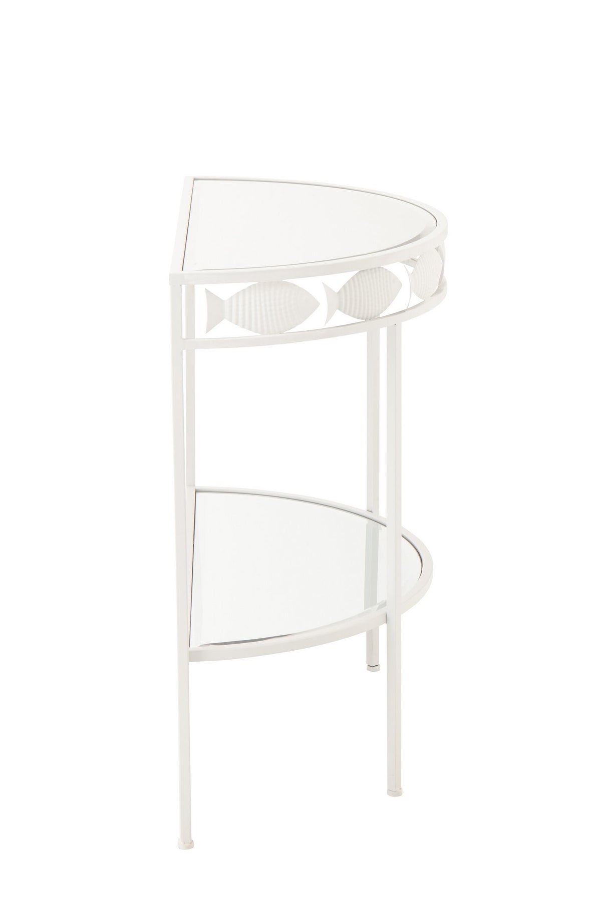J-Line console Vis - ijzer - wit