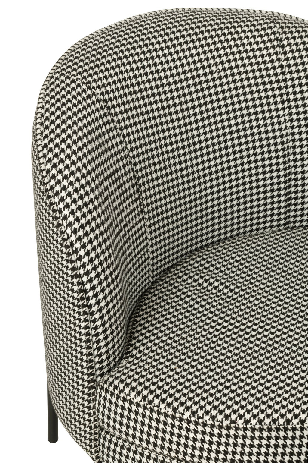 J-Line zetel Pied-De-Poule - ijzer - zwart/wit