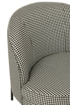 J-Line zetel Pied-De-Poule - ijzer - zwart/wit