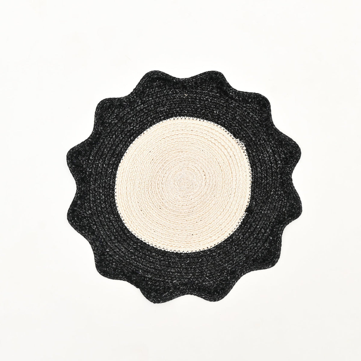 Houtskoolpolyester gevlochten placemat – moderne eetmat