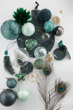J-Line kerstbal Druppel - glas - transparant - S - doos van 6
