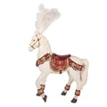 Decoratie Beeld Paard 35x12x56 cm Wit Kunststof