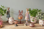 Beeld Konijn 28 cm Bruin Groen Polyresin