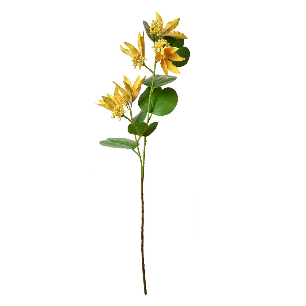 Kunstbloem 80 cm Geel Kunststof