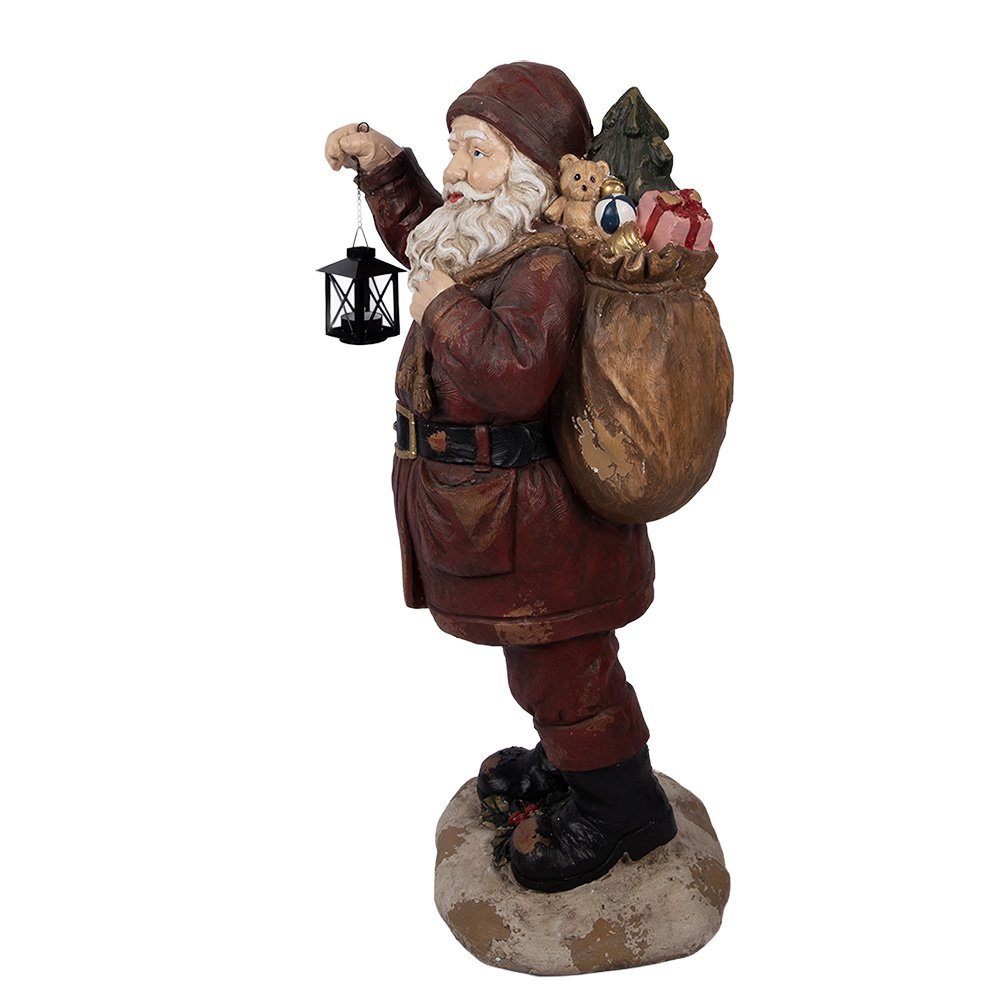 Decoratie Beeld Kerstman 37x39x82 cm Rood Keramisch materiaal