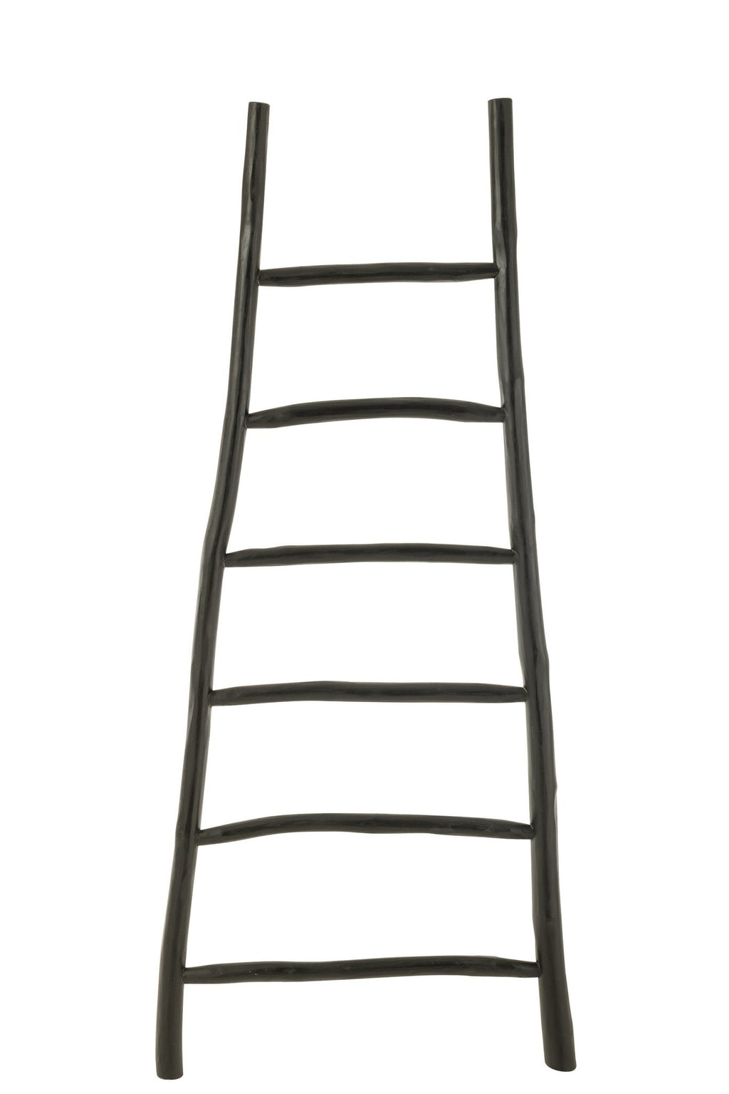 J-Line Ladder 6 Stappen Teak Hout Zwart