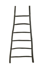 J-Line Ladder 6 Stappen Teak Hout Zwart