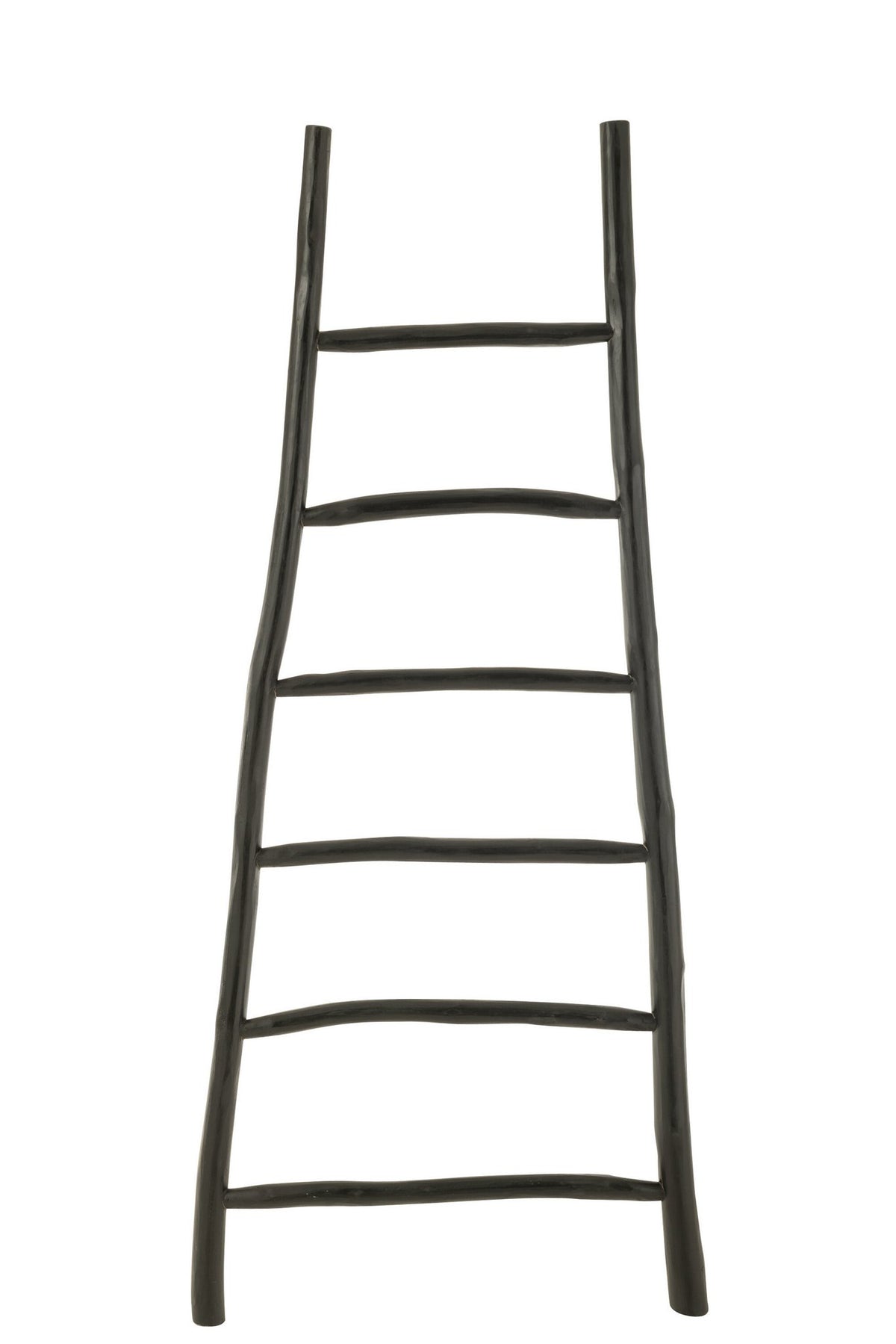 J-Line Ladder 6 Stappen Teak Hout Zwart