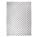 Plaid 130x170 cm Wit Zwart Polyester Deken
