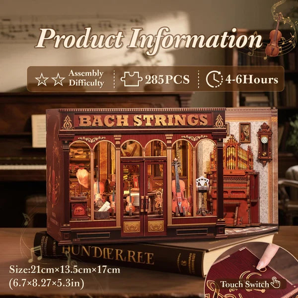 Cutebee, 3D DIY Huisje, Bach String, CWGB404, 21x13x17cm