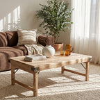 Limewash inklapbare salontafel - 120x75x45 cm