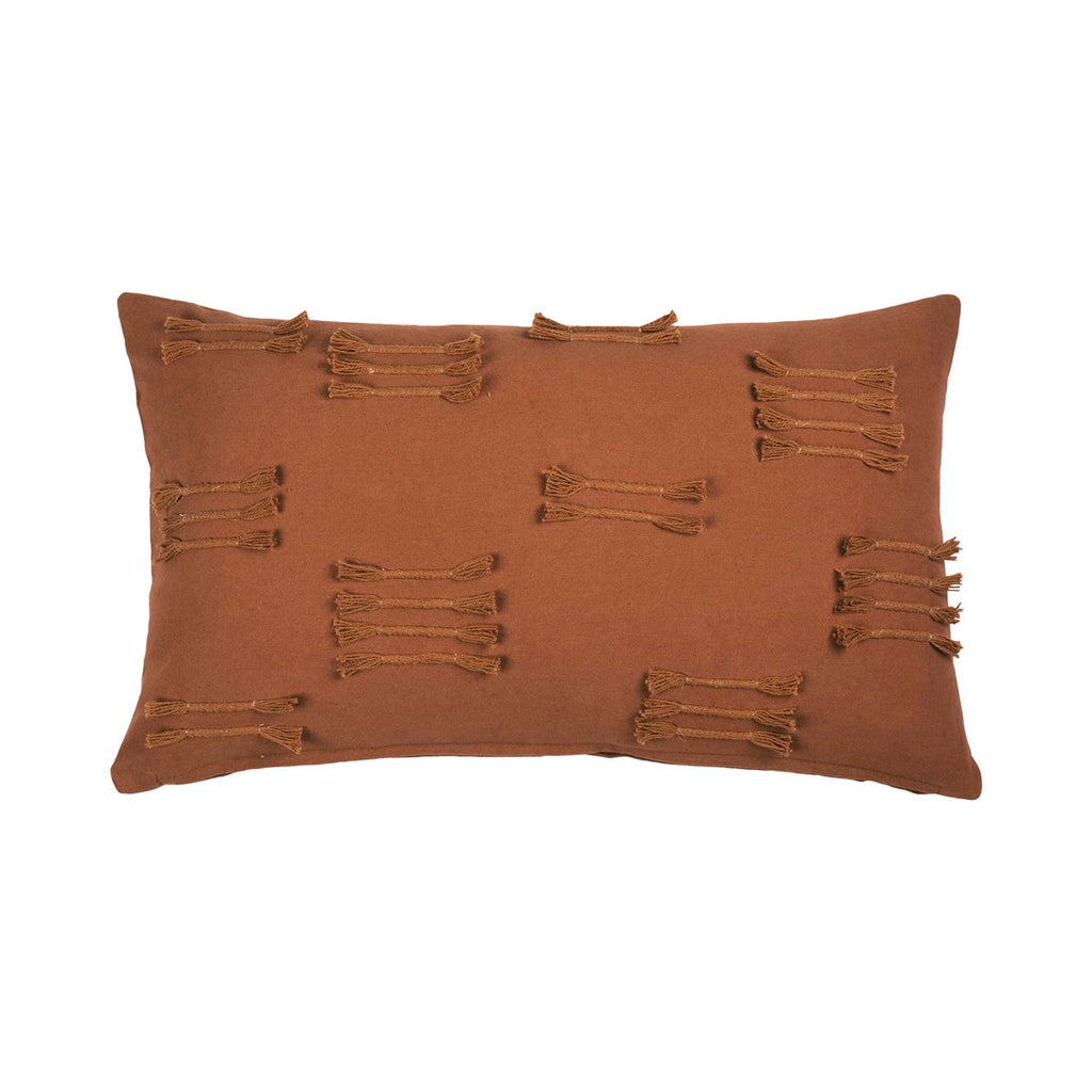 Uneven Ruffle kussen bruin 30x50cm