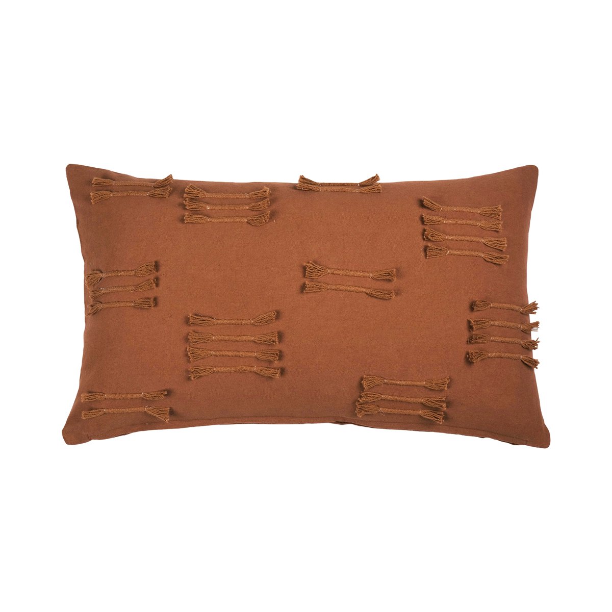 Uneven Ruffle kussen bruin 30x50cm