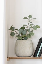 J-Line bloempot Spikkel - keramiek - grijs - medium - Ø20 x H18.5 cm