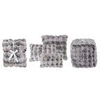 Poef teddy bubble grijs 40x40x45cm