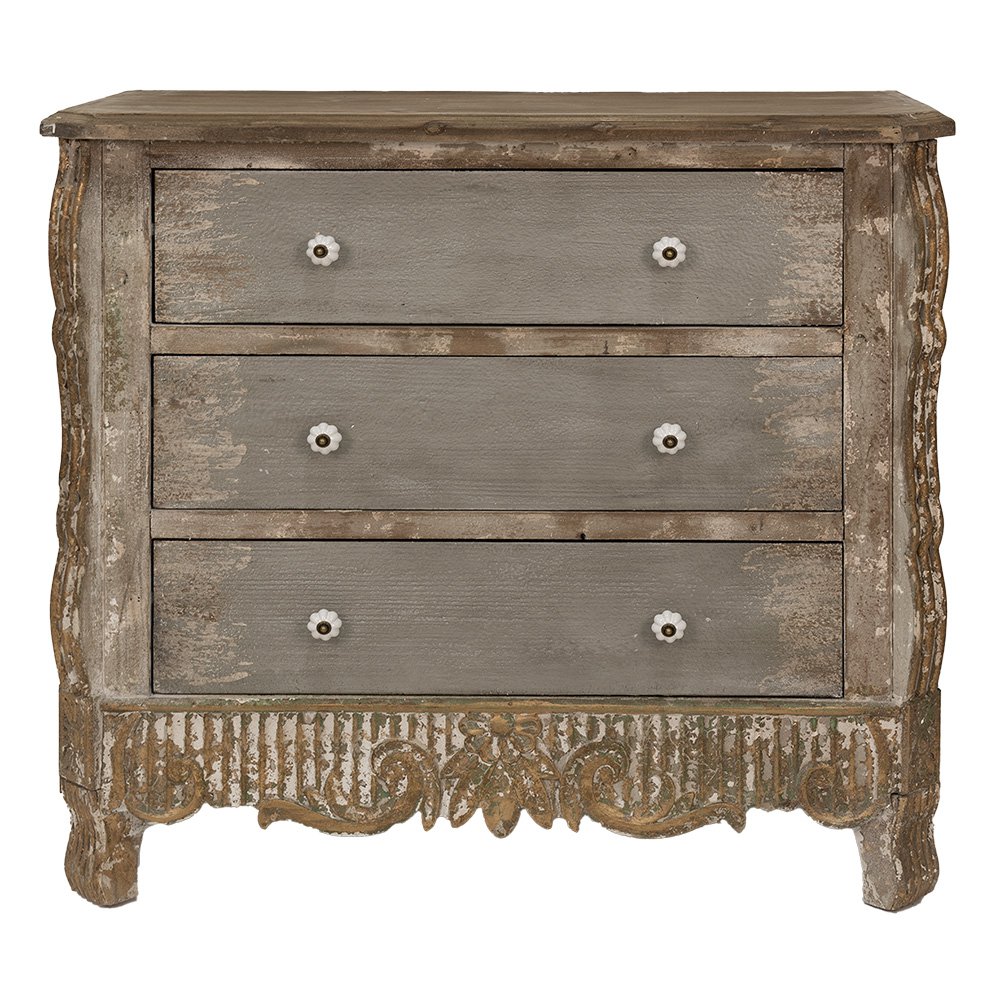 Dressoir 92x40x86 cm Bruin Beige Hout Ladekast