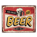 Tekstbord 25x20 cm Rood Geel IJzer Wandbord