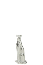J-Line decoratie Luipaard Spiegel - hars - zilver - small