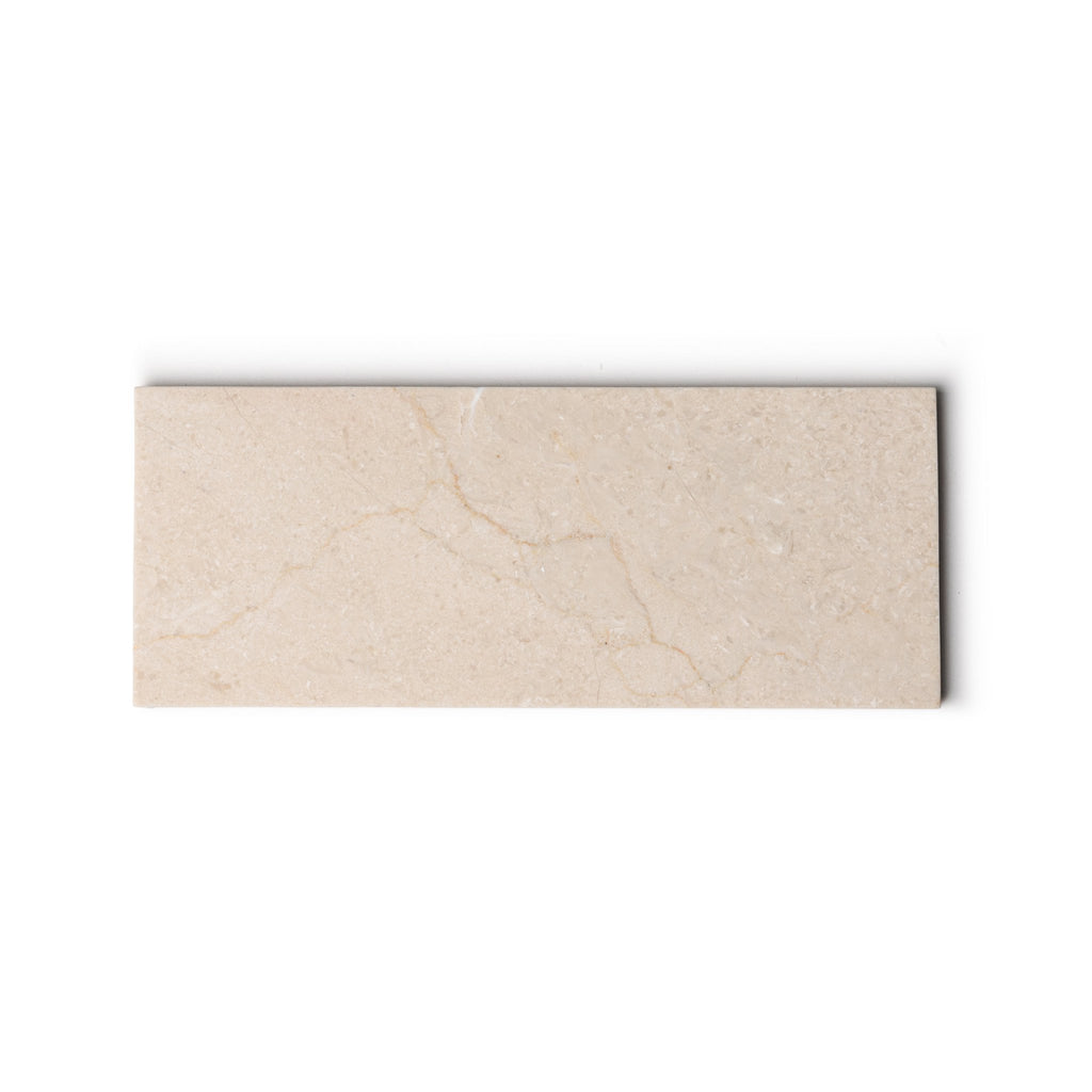 Marmer dienblad rechthoek S beige 10x25cm