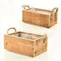 Houten planter 11x16x27cm naturel