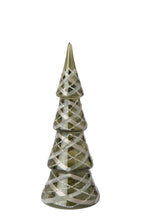 J-Line Boom met ruitmotief - glas - donkergroen/goud - small