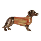 Decoratie Beeld Hond 40x11x24 cm Bruin Kunststof