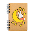 Duurzaam Houten Notitieboek – Komoni – Nijntje op de Maan – Miffy–on–the-Moon – Gerecycled papier – Navulbaar