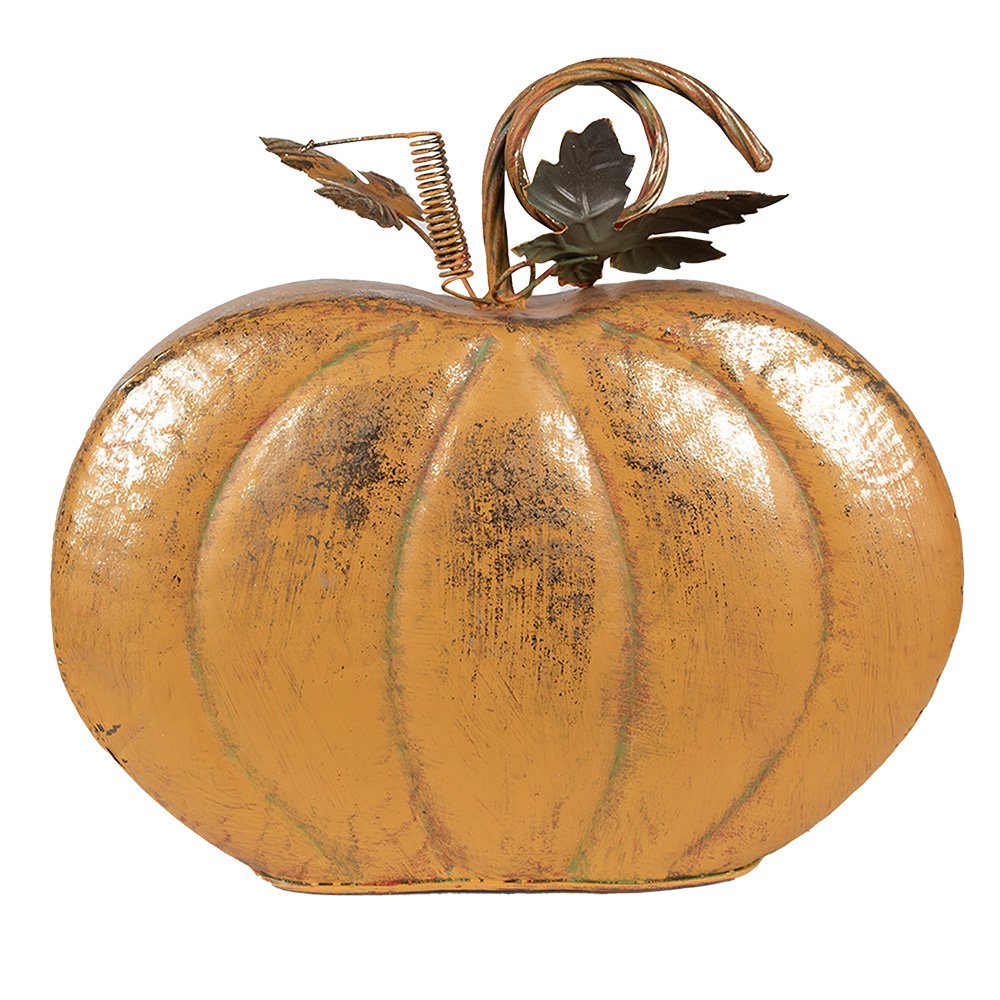 Decoratie Pompoen 34x15x32 cm Oranje Metaal