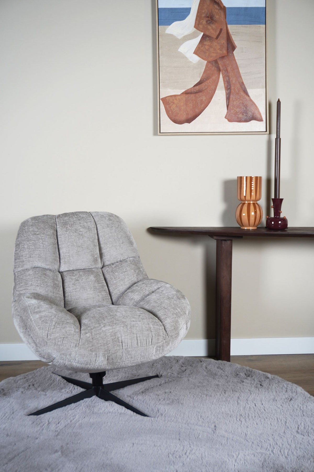 Fauteuil Charlie Taupe