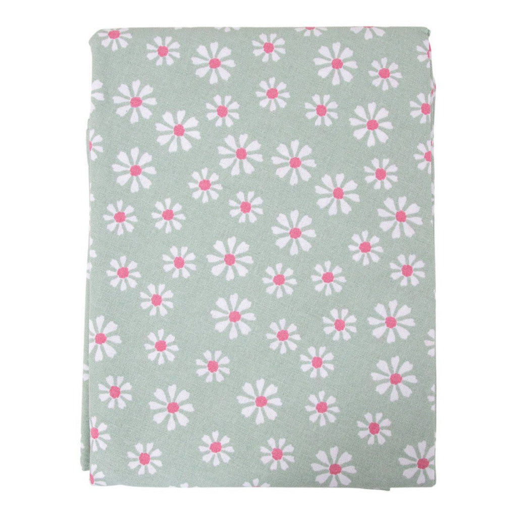 Daisy Flowers Tafelkleed Textiel groen rond 160cm