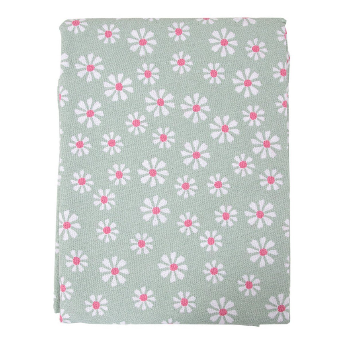 Daisy Flowers Tafelkleed Textiel groen rond 160cm