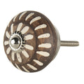 Deurknop 4x6 cm Bruin Keramiek Meubelknop