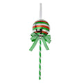 Kersthanger Lolly Ø 9x25 cm Groen Rood Kunststof