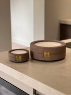 Luxe en duurzame betonnen geurkaars Ombre - Taupe - XL