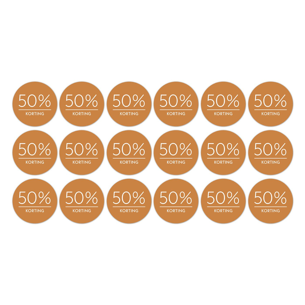 Kortingsstickers op rol - 500 stuks
