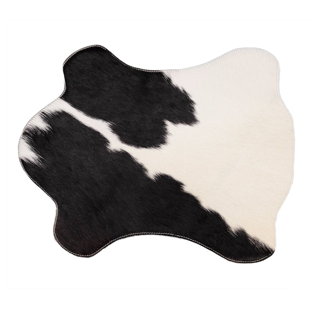 Placemat koevorm zwart/wit 30x48cm