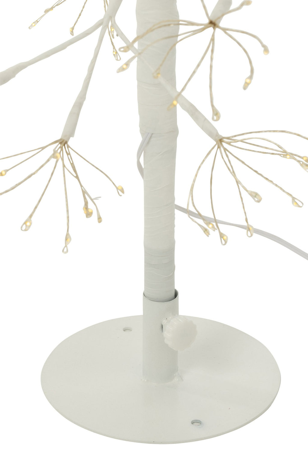 J-Line decoratie Boom - warm witte - ijzer - wit - S - LED