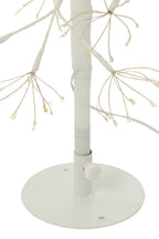 J-Line decoratie Boom - warm witte - ijzer - wit - S - LED