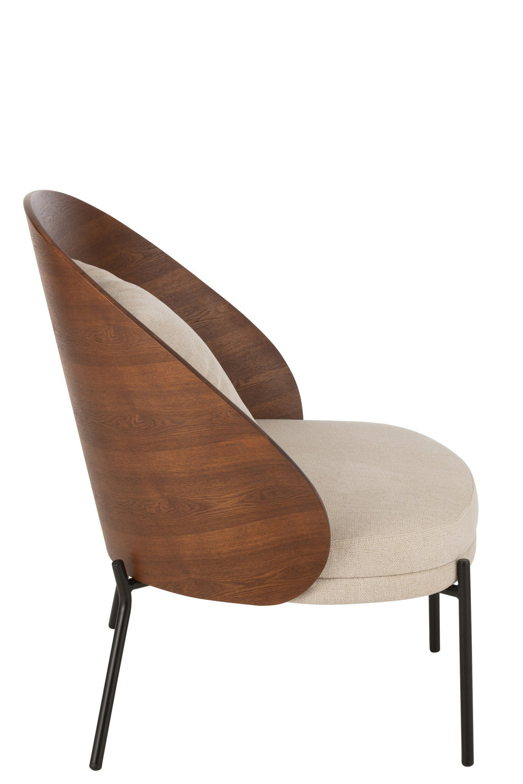 J-Line Loungestoel Multiplex/Metaal Bruin/Beige